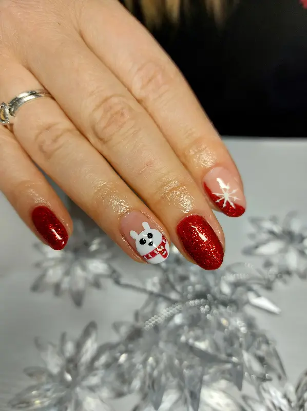 Téli karácsonyi köröm - mükörömépítés Budapesten