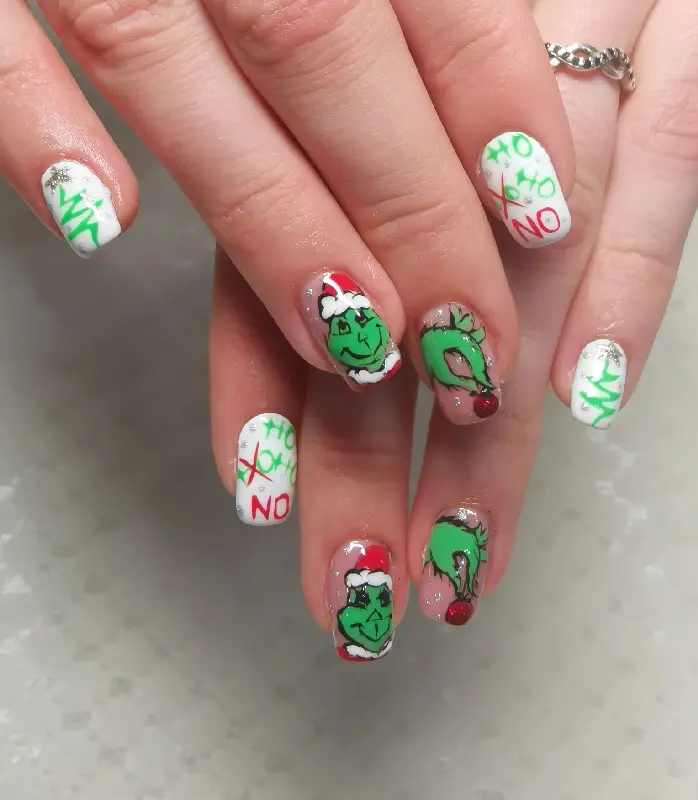 Téli karácsonyi köröm - mükörömépítés Budapesten