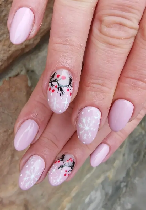 Téli karácsonyi köröm - mükörömépítés Budapesten