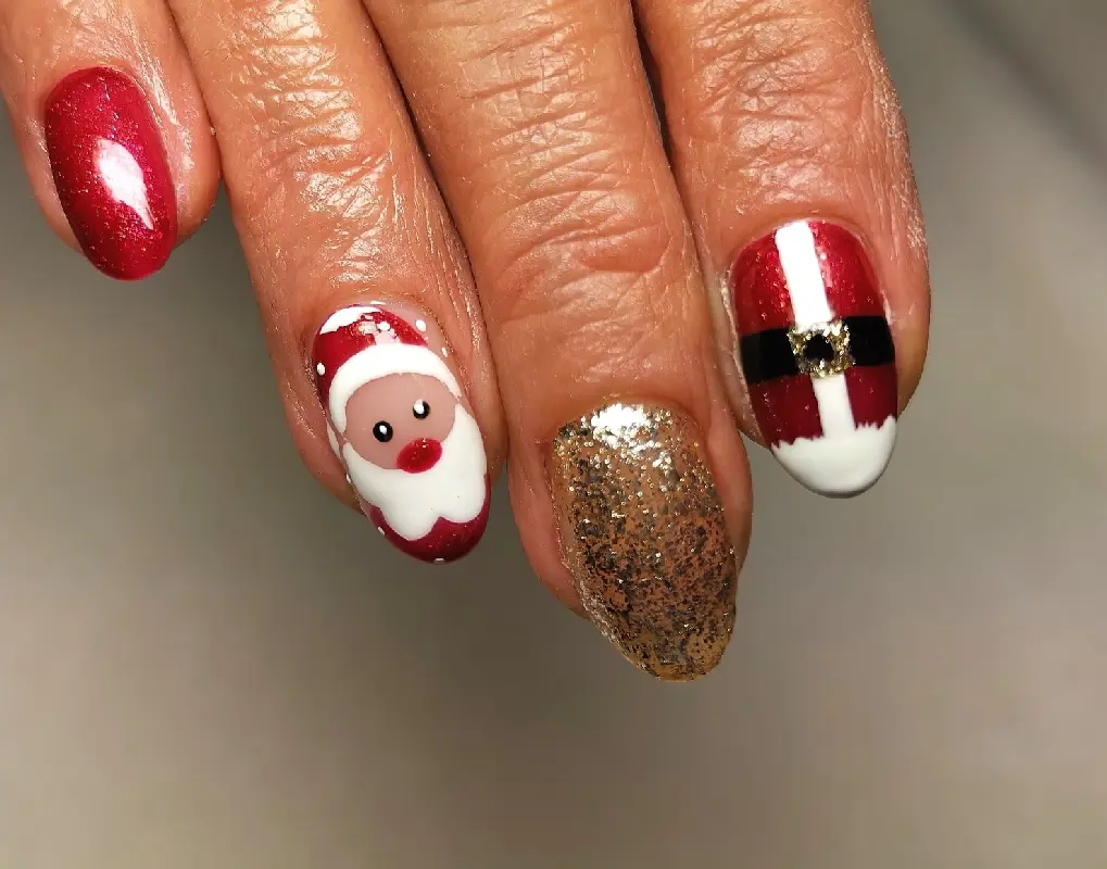 Téli karácsonyi köröm - mükörömépítés Budapesten