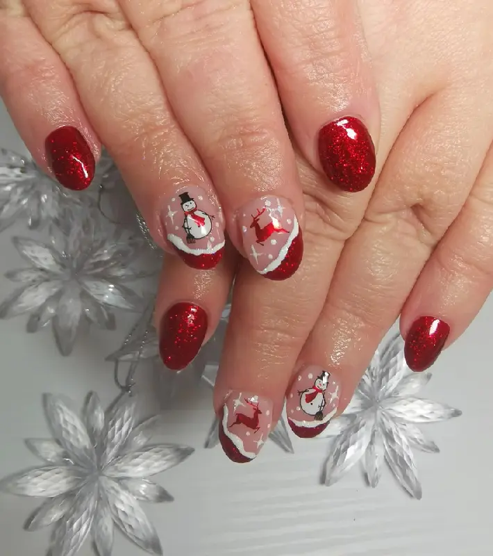 Téli karácsonyi köröm - mükörömépítés Budapesten