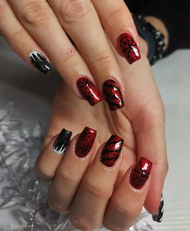 Téli karácsonyi köröm - mükörömépítés Budapesten